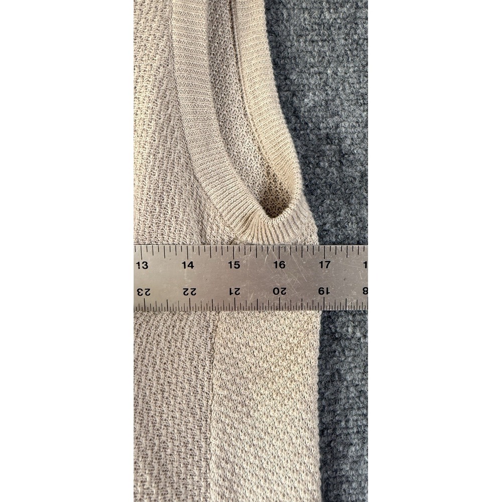 INC International Concepts Beige Sleeveless Sweater. Size Medium cotton/viscose - Picture 3 of 6